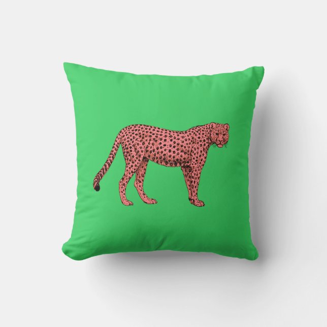 Cojín decorativo Coral Cheetah (Anverso)