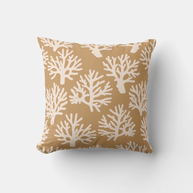 Cojín Decorativo Coral Drift Brown Cream (Anverso)