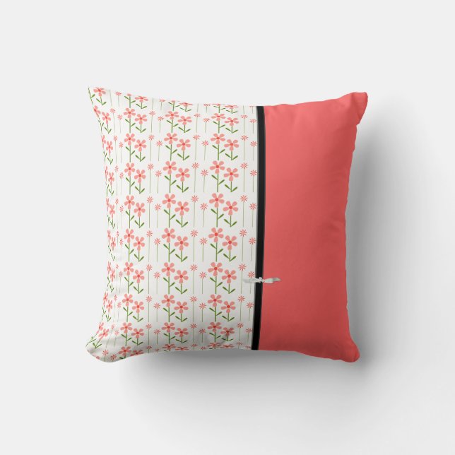 Cojín decorativo Coral Floral American MoJo (Anverso)
