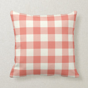 Cojín decorativo Coral Gingham