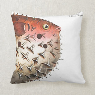 Cojín Decorativo Coral/naranja GRANDES ESTUPENDOS de los pescados