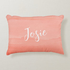 Cojín Decorativo Coral Ombre con nombre