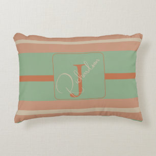 Cojín Decorativo Coral personalizado Sábana Raya Monograma Boho Pas