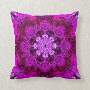 Cojín Decorativo Coral rosa caliente vibrante