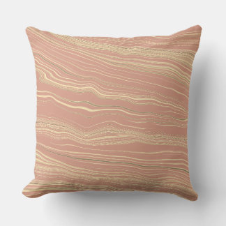 Cojín Decorativo Coral suave contemporáneo, bronceado con patrón de