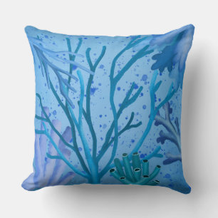 Cojín Decorativo Corales de agua azul
