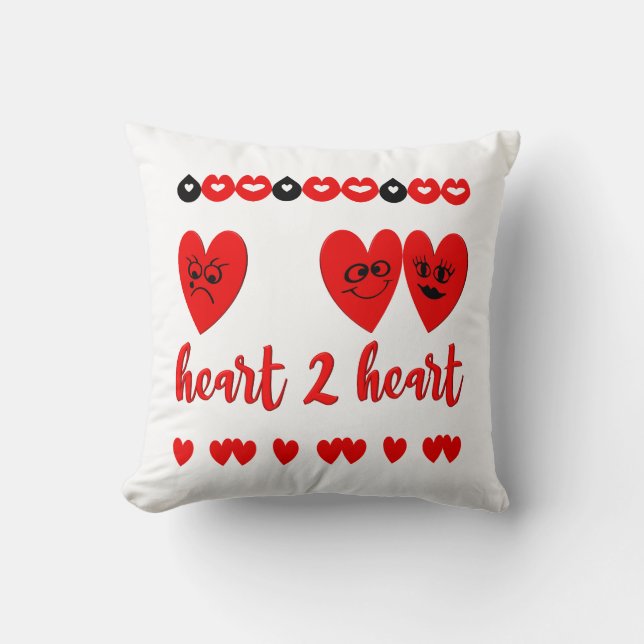 Cojín Decorativo Corazón a corazón (Anverso)