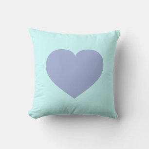 Cojín Decorativo Corazón azul cielo y corazón azul cielo - Reversib