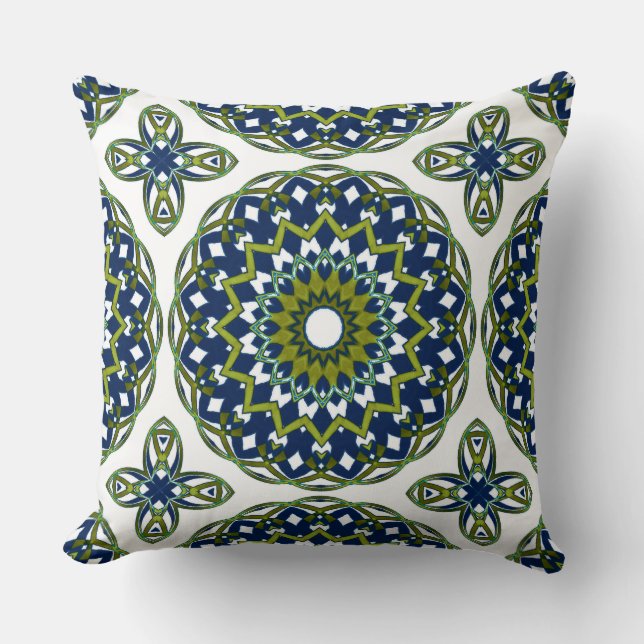 Cojín Decorativo Corazón azul oliva (Anverso)