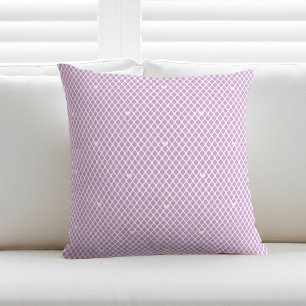 Cojín Decorativo Corazón Bonito de Amor Malla de Encaje Púrpura Mod