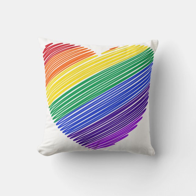 Cojín Decorativo Corazón Colorido (Anverso)