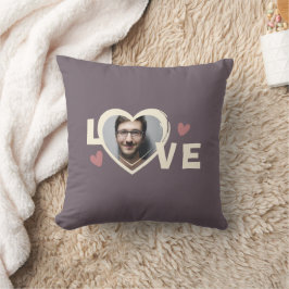 Cojín Decorativo Corazón de Amor con Foto Personalizada Simple Mode