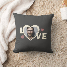 Cojín Decorativo Corazón de Amor con Foto Personalizada Simple Mode
