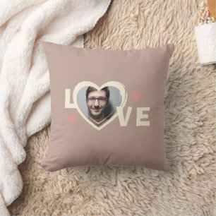 Cojín Decorativo Corazón de Amor con Foto Personalizada Simple Mode