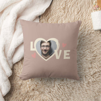 Cojín Decorativo Corazón de Amor con Foto Personalizada Simple Mode