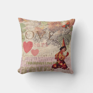 Cojín Decorativo Corazón de amor Dulce corazón San Valentín Querubí
