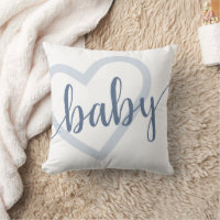 Corazón de Bebé | Guión Dusty Slate Blue Flourish