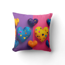 Corazón de colores vivos con facetas