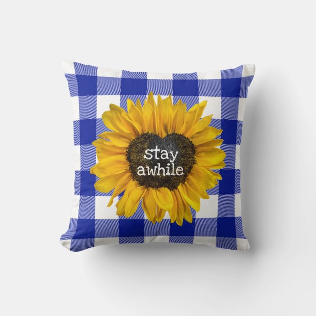 Cojín Decorativo Corazón de girasol en salsa de búfalo (Anverso)