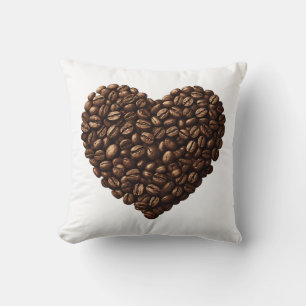 Cojín Decorativo Corazón de Granos de Café