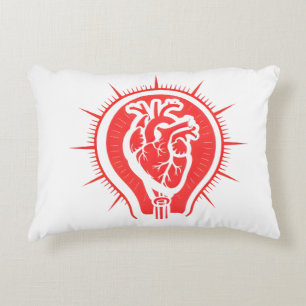 Cojín Decorativo Corazón de la Innovación - Bombilla de Corazón Ana
