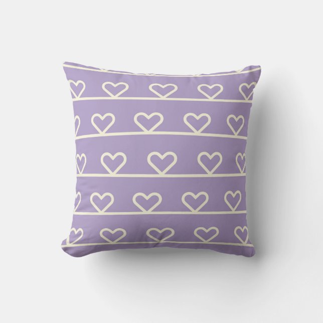Cojín Decorativo Corazón de lavanda (Anverso)