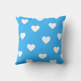 Cojín Decorativo Corazón de Moda romántica moderna y cálida azul bl