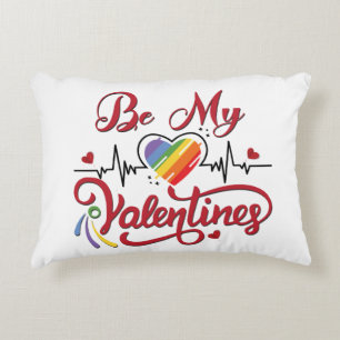Cojín Decorativo Corazón de orgullo de latido, mi valentina
