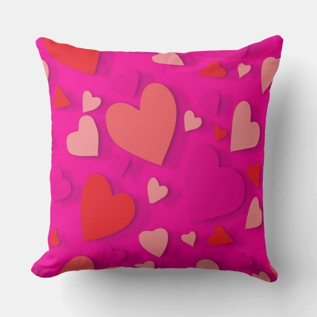 Cojín Decorativo Corazón de papel decorativo 2 (Anverso)