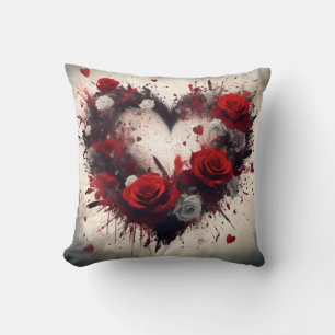 Cojín Decorativo Corazón de Rosas