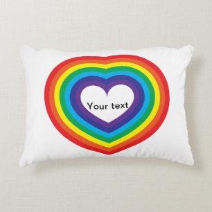 Cojín Decorativo Corazón del arco iris