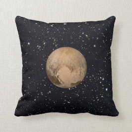 Cojín Decorativo Corazón del cielo estrellado de Plutón