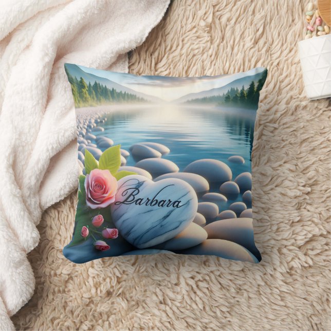 Cojín Decorativo Corazón del río de Bárbara (Manta)