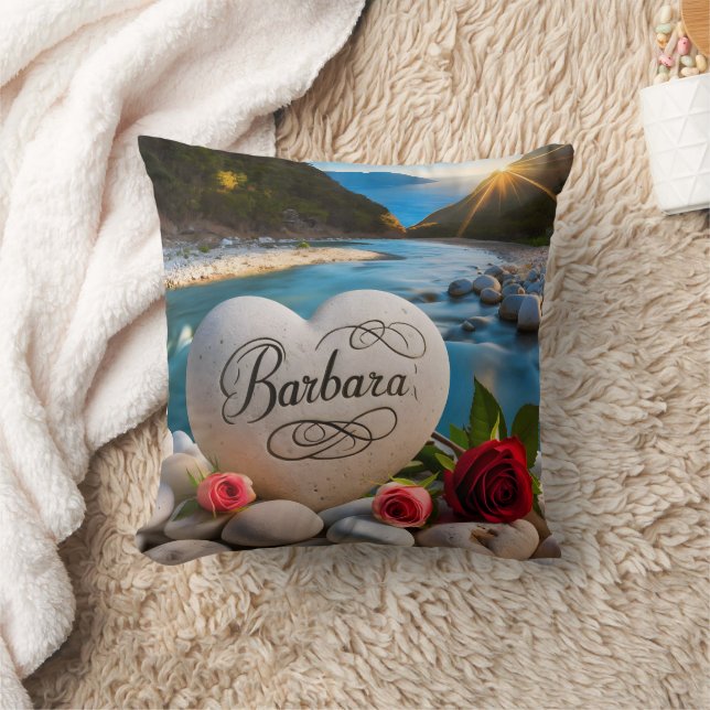 Cojín Decorativo Corazón del río de Bárbara (Manta)