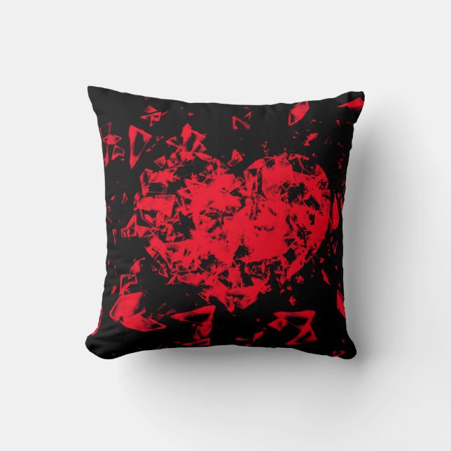 Cojín Decorativo Corazón destrozado (Anverso)