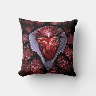 Cojín Decorativo Corazón en llamas