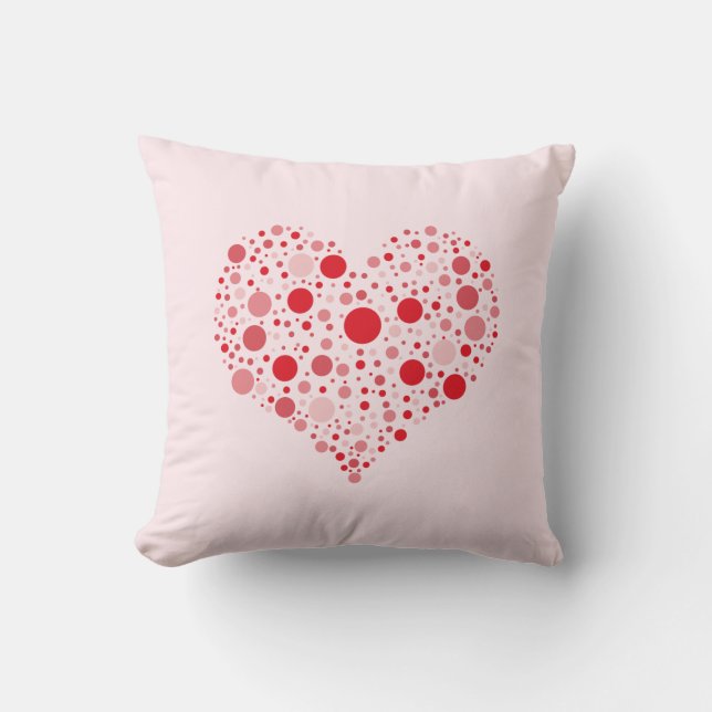 Cojín Decorativo Corazón en puntos (Anverso)