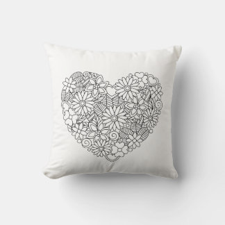 Cojín Decorativo Corazón floral