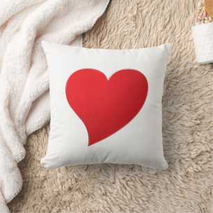 Cojín Decorativo Corazón grande rojo lindo minimalista moderno de S