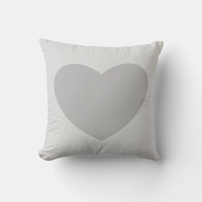 Cojín Decorativo Corazón gris (Anverso)