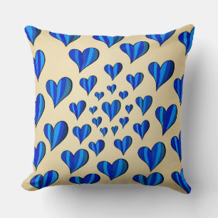 Cojín Decorativo Corazón Hilado – Edición Brillante de Blues