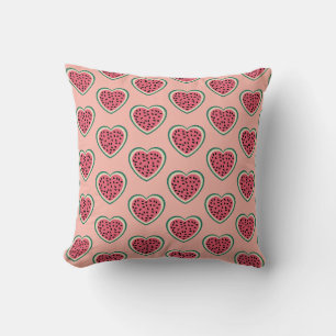Cojín Decorativo corazón lindo colorido sandías Palestina
