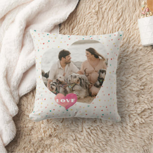 Cojín Decorativo Corazón moderno en forma de foto para el día de Sa
