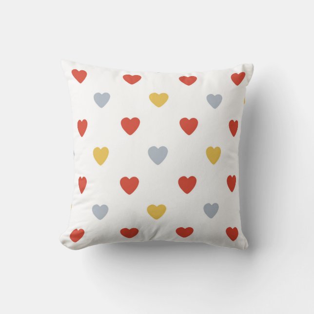 Cojín Decorativo Corazón Rojo Y Amarillo (Anverso)