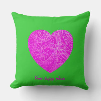 Cojín Decorativo Corazón rosa Geométrico Minimalista personalizado