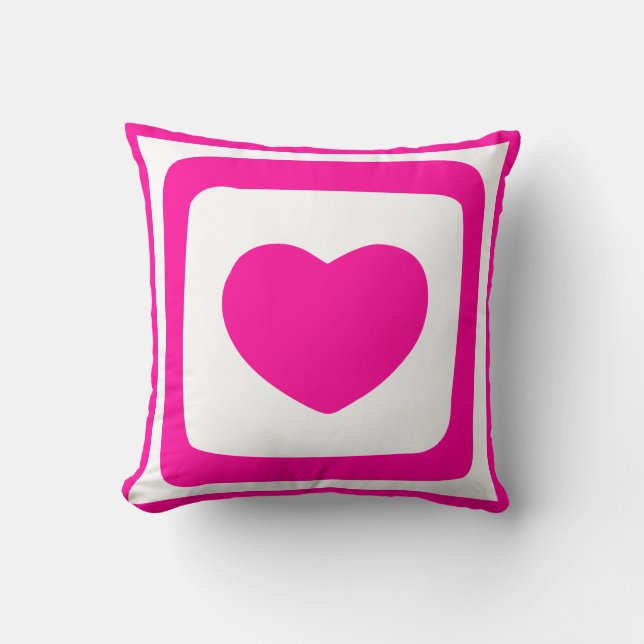 Cojín Decorativo Corazón rosa - Pillow Art Deco (Anverso)