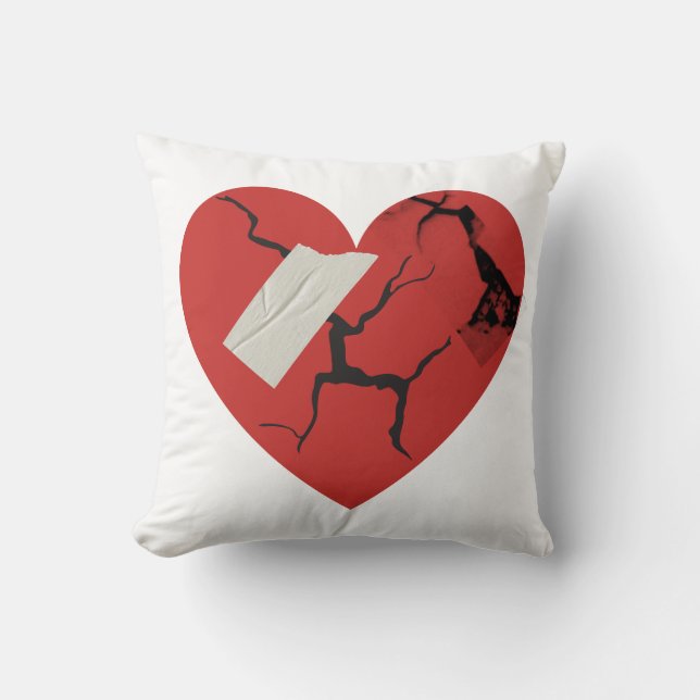 Cojín Decorativo Corazón Roto de Curación (Anverso)