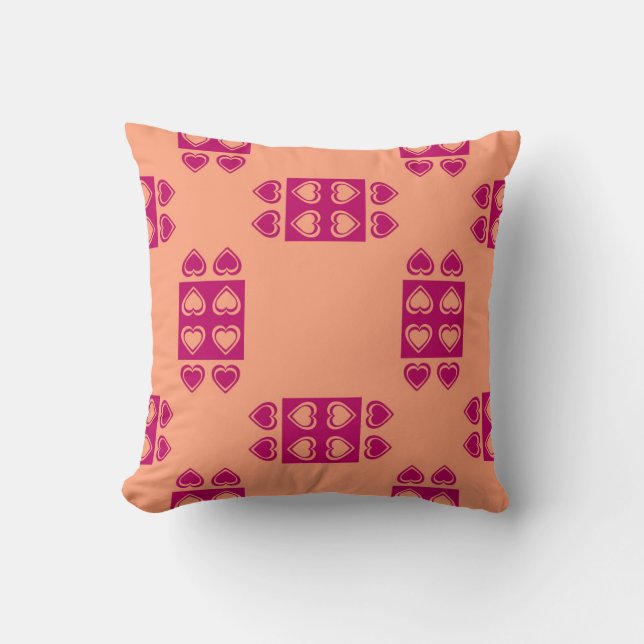 Cojín Decorativo Corazón Seamless abstract ornamentate (Anverso)