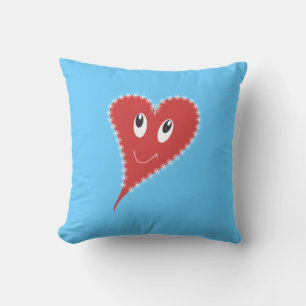 Cojín Decorativo Corazón sonriente de San Valentín