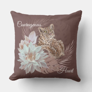 Cojín Decorativo Corazón valiente/corazón valiente leopardo almohad